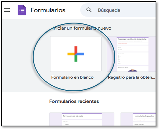 Crear un formulario Google Form