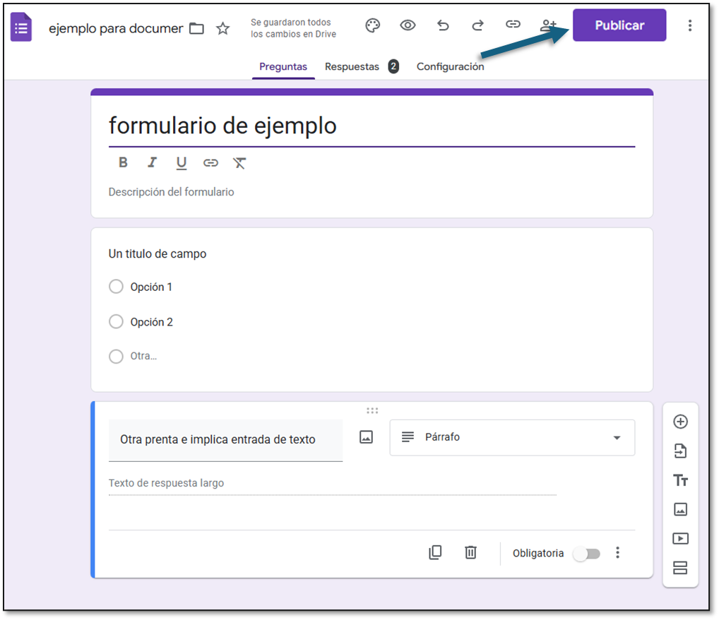 Agergar campos en el formulario