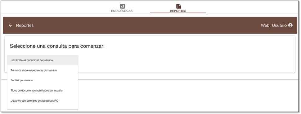 Componente de reportes.