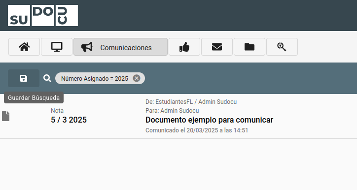 Guardar busqueda