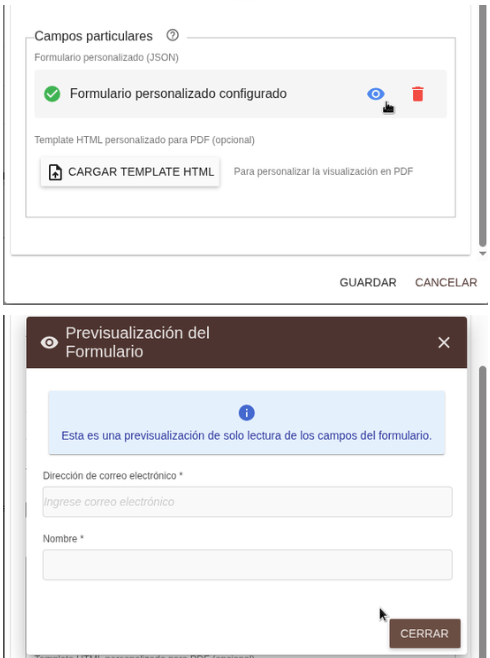 Previsualización formulario